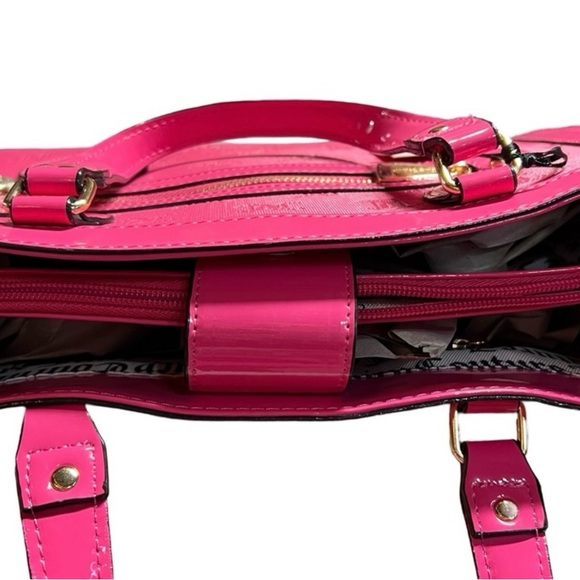Juicy Couture Los Angeles NWT Juicy Pink Signature Satchel Crossbody Bag (P057) - Picture 5 of 11